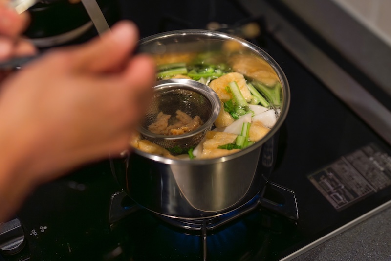 棚田の朝ご飯